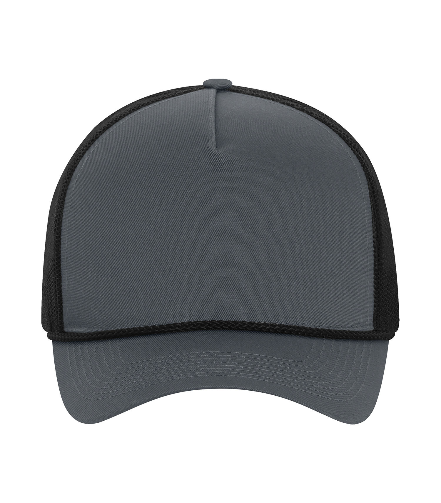 ATC Everyday Cotton Twill 5 Panel Trucker Rope Cap in Cool Grey/Black