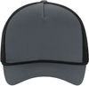 An image of a Custom ATC Everyday Cotton Twill 5 Panel Trucker Rope Cap in Cool Grey/Black!