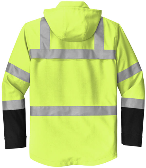 An image of a Custom Cornerstone ANSI 107 Class 3 Waterproof Ripstop 3 in 1 Parka in Safety Yellow!