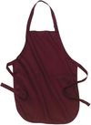 Am image of a Custom ATC Full Length Apron with Pockets in Maroon!