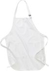 Am image of a Custom ATC Full Length Apron with Pockets in White!