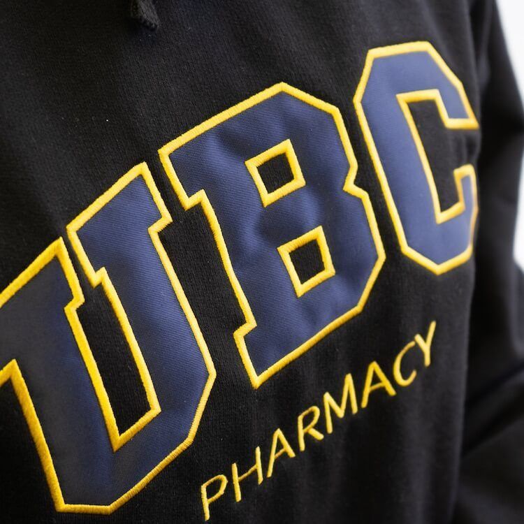 An image of UBC pharmacy apparel that we printed.