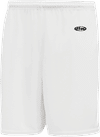 Am image of a Custom Athletic Knit Basketball Shorts No Pockets in White!