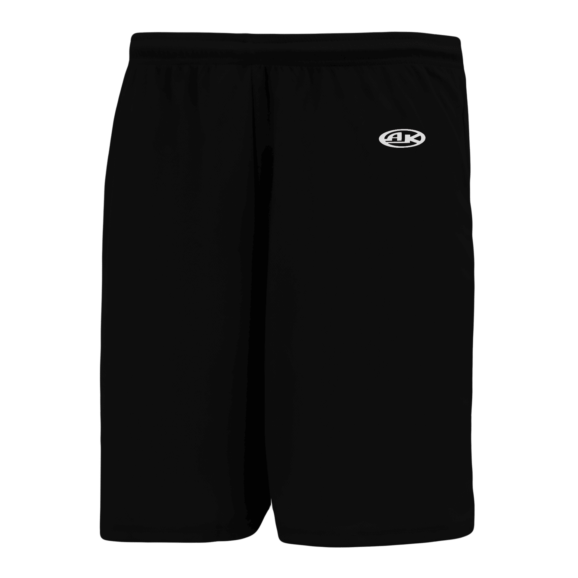 Athletic Knit Basketball Shorts No Pockets in Black