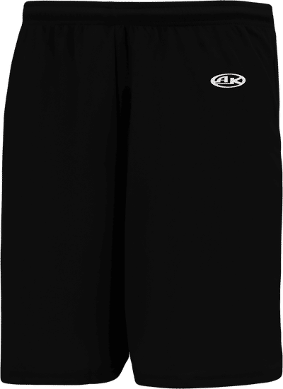 Am image of a Custom Athletic Knit Basketball Shorts No Pockets in Black!