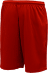 Am image of a Custom Athletic Knit Basketball Shorts No Pockets in Red!