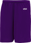 Am image of a Custom Athletic Knit Basketball Shorts No Pockets in Purple!