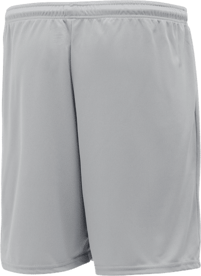 Am image of a Custom Athletic Knit Basketball Shorts No Pockets in Grey!