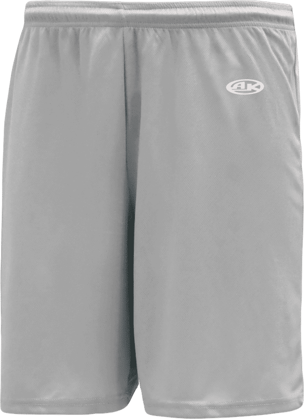 Am image of a Custom Athletic Knit Basketball Shorts No Pockets in Grey!