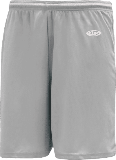 Am image of a Custom Athletic Knit Basketball Shorts No Pockets in Grey!