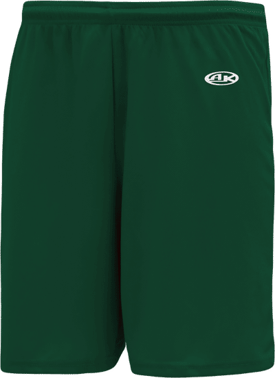 Am image of a Custom Athletic Knit Basketball Shorts No Pockets in Dark Green!