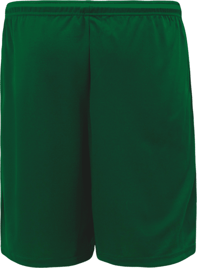 Am image of a Custom Athletic Knit Basketball Shorts in Dark Green!