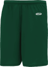 Am image of a Custom Athletic Knit Basketball Shorts in Dark Green!