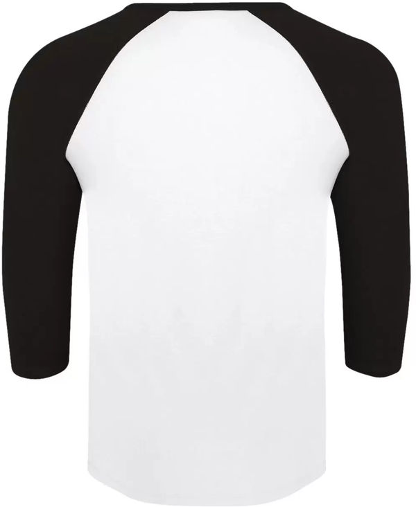 Am image of a Custom ATC Eurospun Ring Spun Baseball Tee in White/Black!