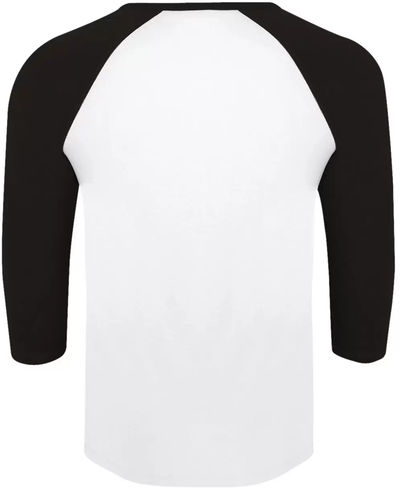 Am image of a Custom ATC Eurospun Ring Spun Baseball Tee in White/Black!