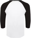 Am image of a Custom ATC Eurospun Ring Spun Baseball Tee in White/Black!