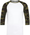 Am image of a Custom ATC Eurospun Ring Spun Baseball Tee in White/Camo!