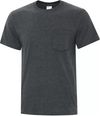 Am image of a Custom ATC Everyday Cotton Pocket Tee in Dark Heather Grey!