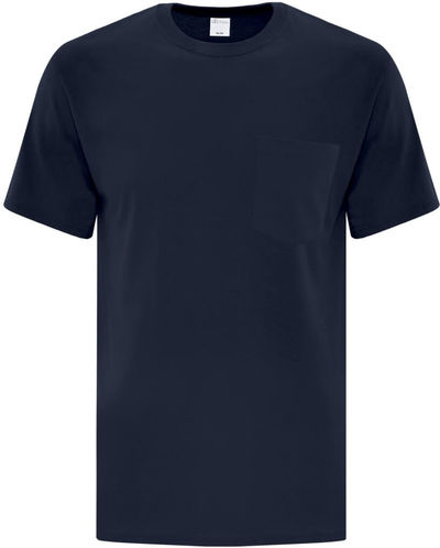 Am image of a Custom ATC Everyday Cotton Pocket Tee in Dark Navy!
