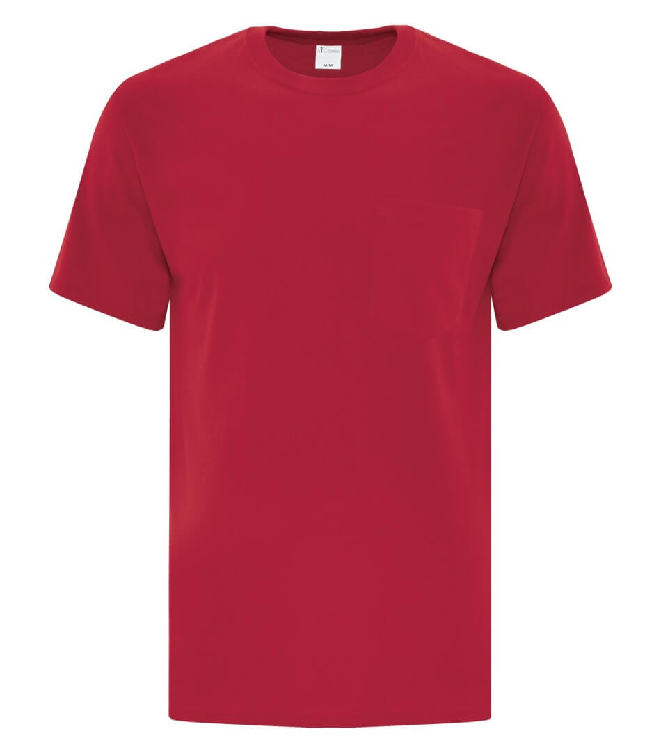 ATC Everyday Cotton Pocket Tee in Red