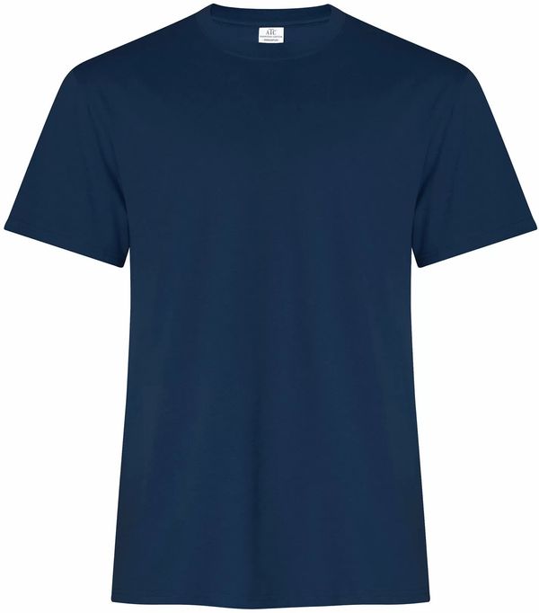 Am image of a Custom ATC Everyday Ring Spun Cotton Tee in Navy!