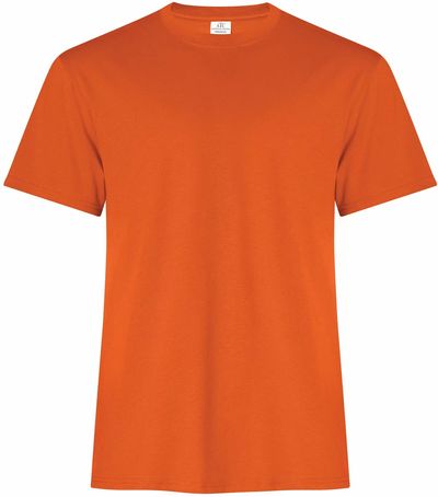 Am image of a Custom ATC Everyday Ring Spun Cotton Tee in Orange!