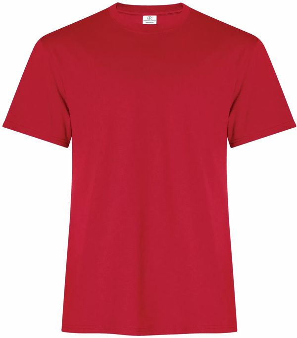 Am image of a Custom ATC Everyday Ring Spun Cotton Tee in Red!