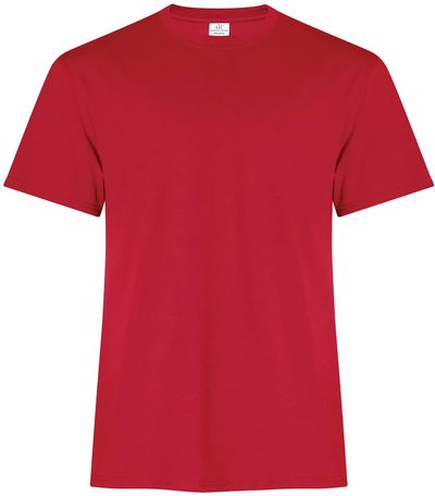 Am image of a Custom ATC Everyday Ring Spun Cotton Tee in Red!