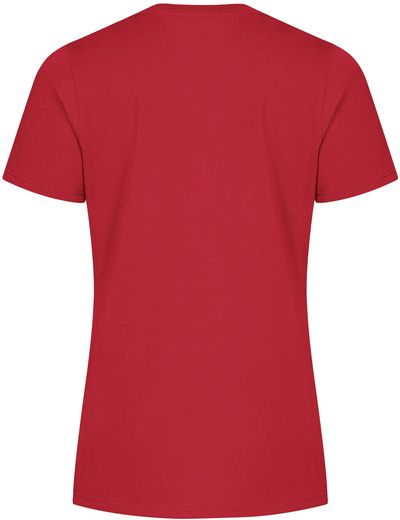Am image of a Custom ATC everyday Ring Spun Cotton Ladies Tee in Red!