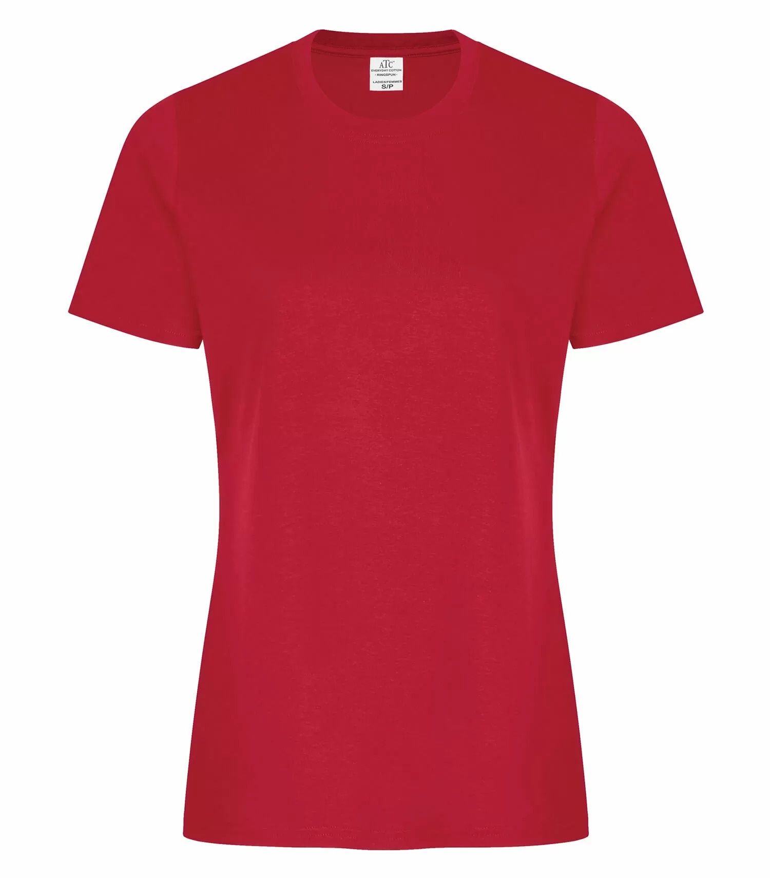 ATC everyday Ring Spun Cotton Ladies Tee in Red
