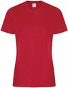 Am image of a Custom ATC everyday Ring Spun Cotton Ladies Tee in Red!