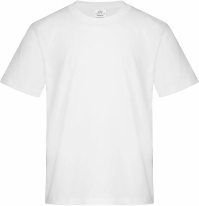 Am image of a Custom ATC Everyday Ring Spun Cotton Youth Tee in White!
