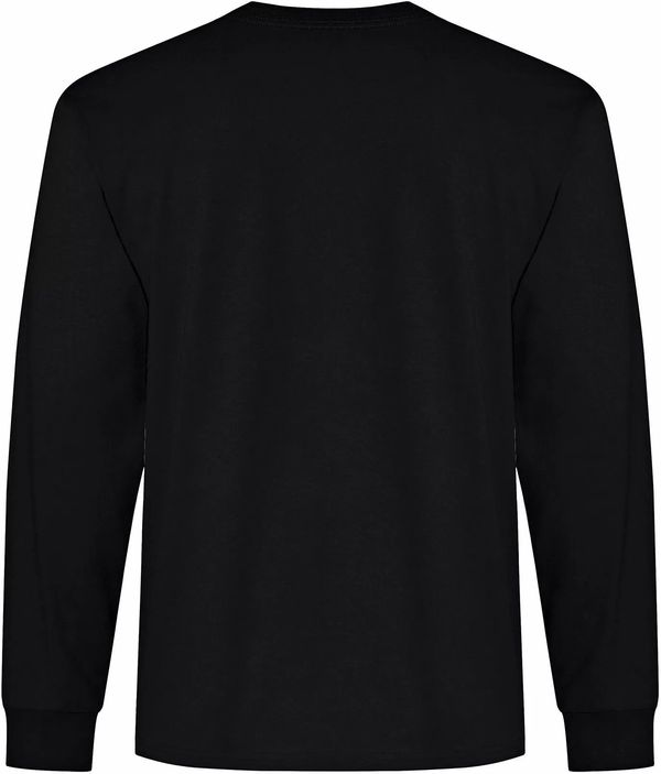 Am image of a Custom ATC Everyday Ring Spun Cotton Long Sleeve Tee in Black!