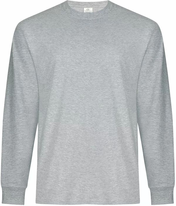Am image of a Custom ATC Everyday Ring Spun Cotton Long Sleeve Tee in Athletic Heather!