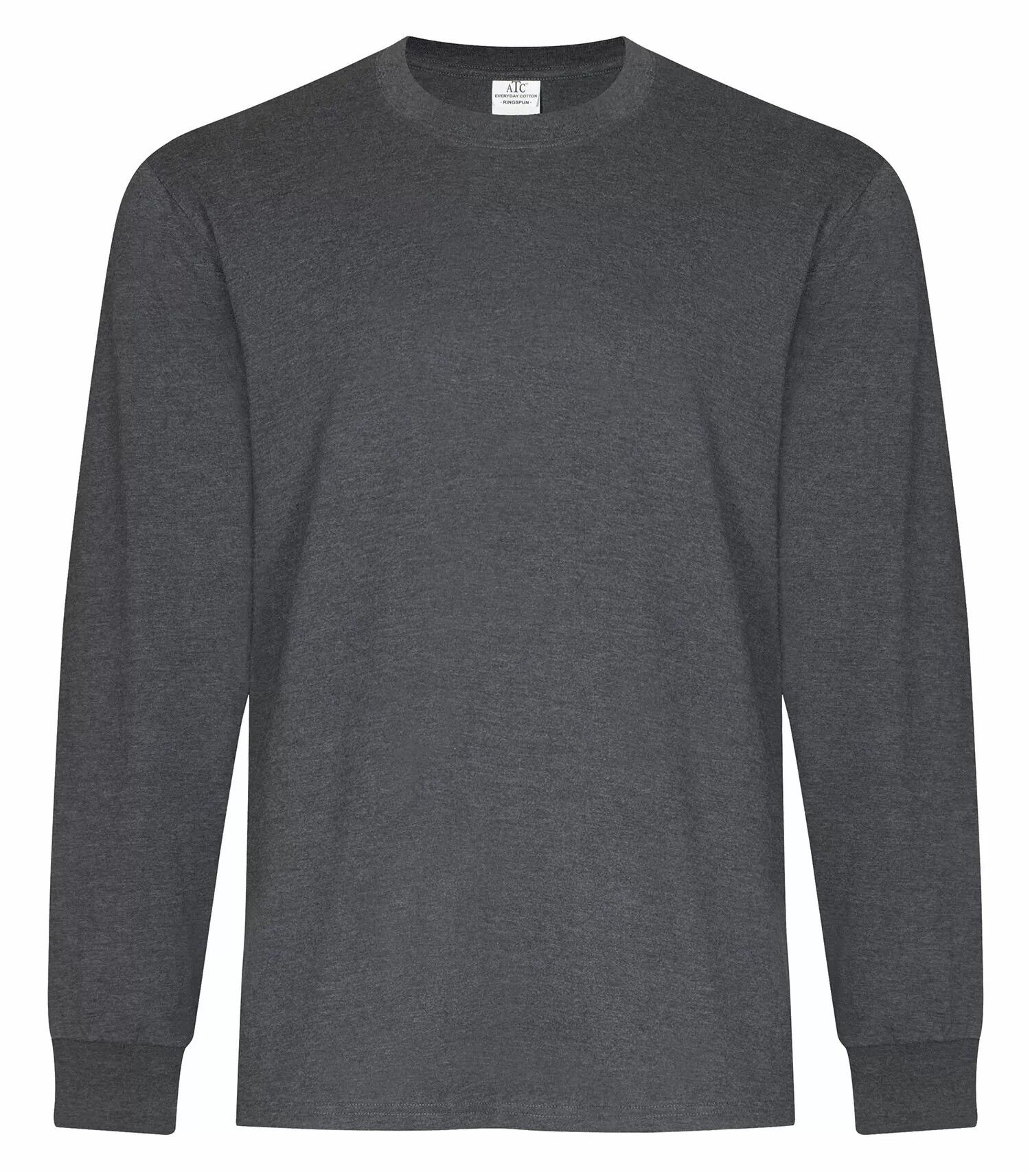 ATC Everyday Ring Spun Cotton Long Sleeve Tee in Dark Heather Grey