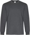 Am image of a Custom ATC Everyday Ring Spun Cotton Long Sleeve Tee in Dark Heather Grey!