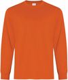 Am image of a Custom ATC Everyday Ring Spun Cotton Long Sleeve Tee in Orange!