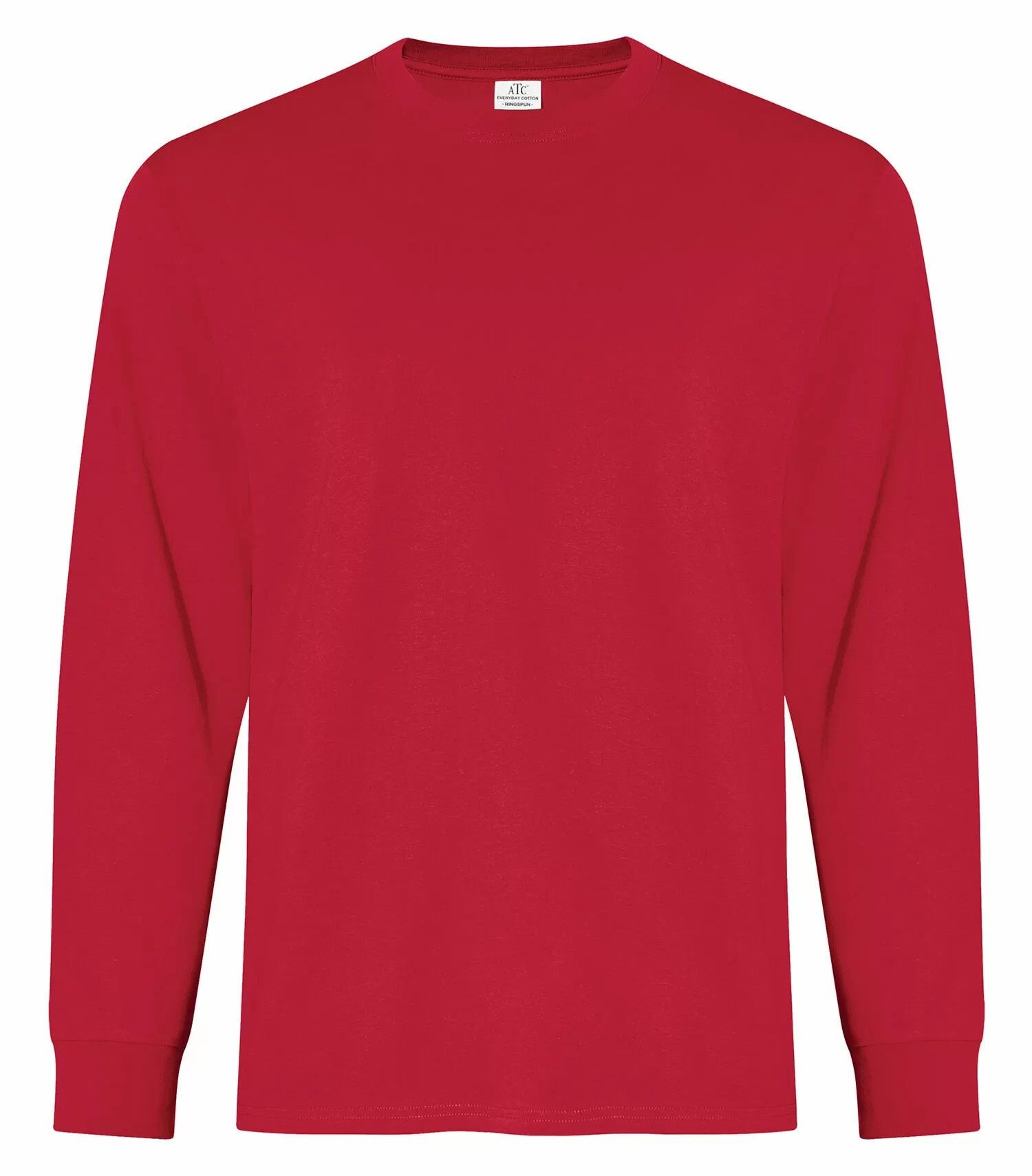 ATC Everyday Ring Spun Cotton Long Sleeve Tee in Red