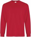 Am image of a Custom ATC Everyday Ring Spun Cotton Long Sleeve Tee in Red!