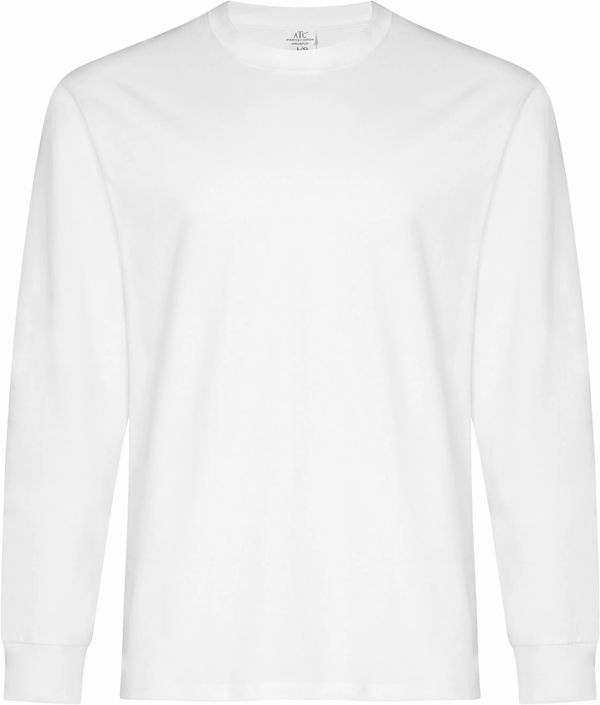 Am image of a Custom ATC Everyday Ring Spun Cotton Long Sleeve Tee in White!