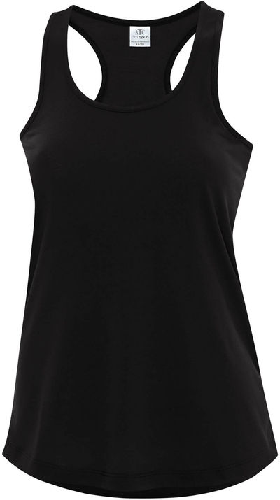 Am image of a Custom ATC Pro Spun Racerback Ladies Tank in Black!