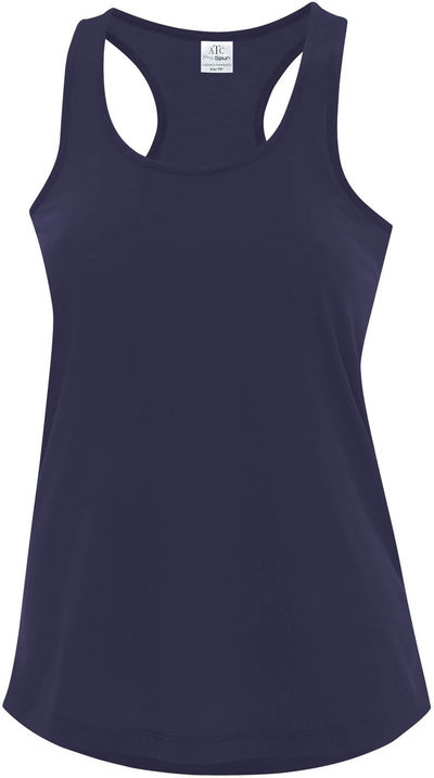 Am image of a Custom ATC Pro Spun Racerback Ladies Tank in True Navy!