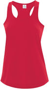Am image of a Custom ATC Pro Spun Racerback Ladies Tank in True Red!