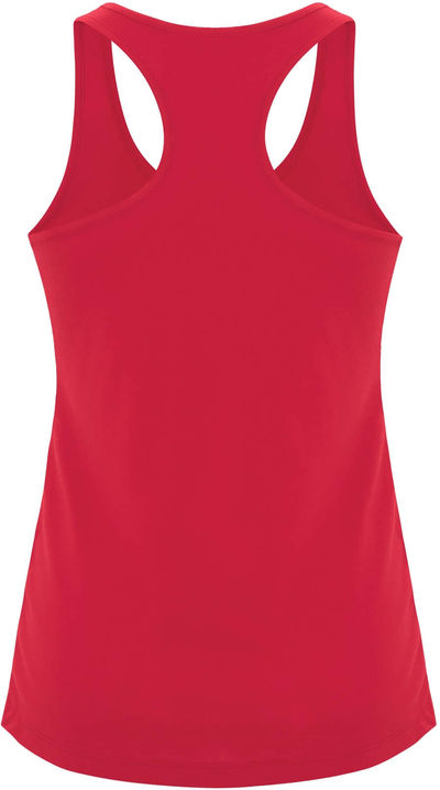 Am image of a Custom ATC Pro Spun Racerback Ladies Tank in True Red!