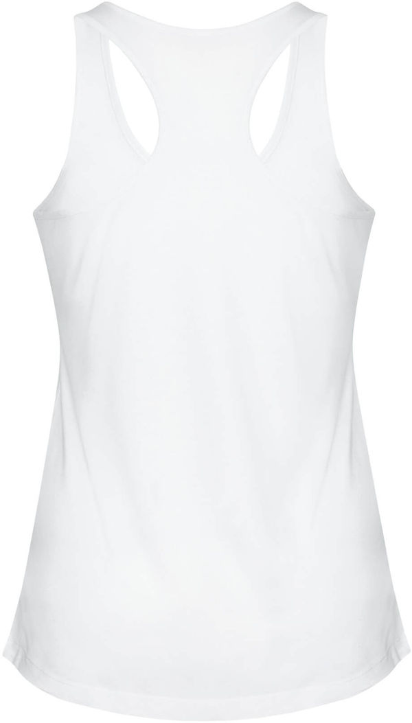 Am image of a Custom ATC Pro Spun Racerback Ladies Tank in White!