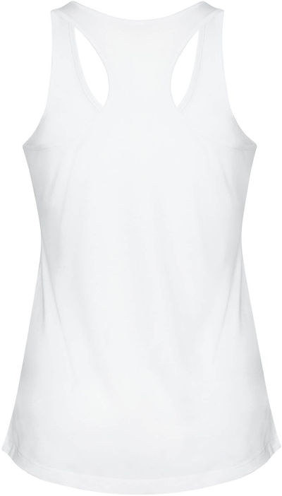 Am image of a Custom ATC Pro Spun Racerback Ladies Tank in White!