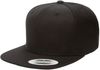 Am image of a Custom ATC Yupoong YP Classics™ Premium Classic Snapback Cap in Black!