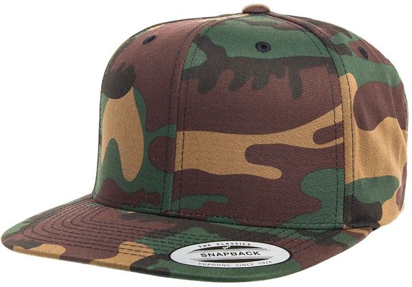 Am image of a Custom ATC Yupoong YP Classics™ Premium Classic Snapback Cap in Camo!