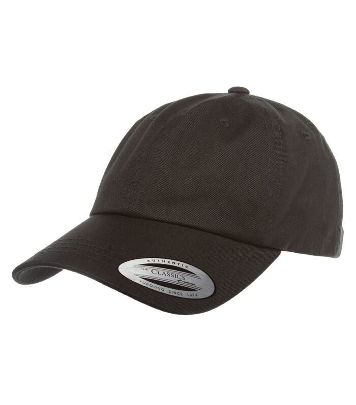 ATC Yupoong YP Classics Cotton Twill Dad Cap in Black