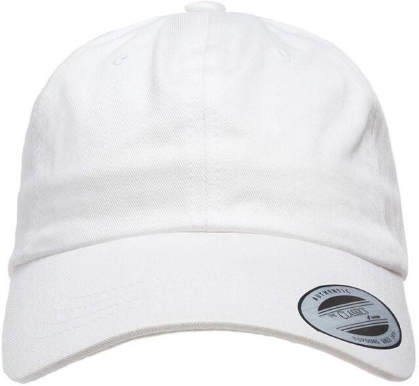Am image of a Custom ATC Yupoong YP Classics Cotton Twill Dad Cap in White!